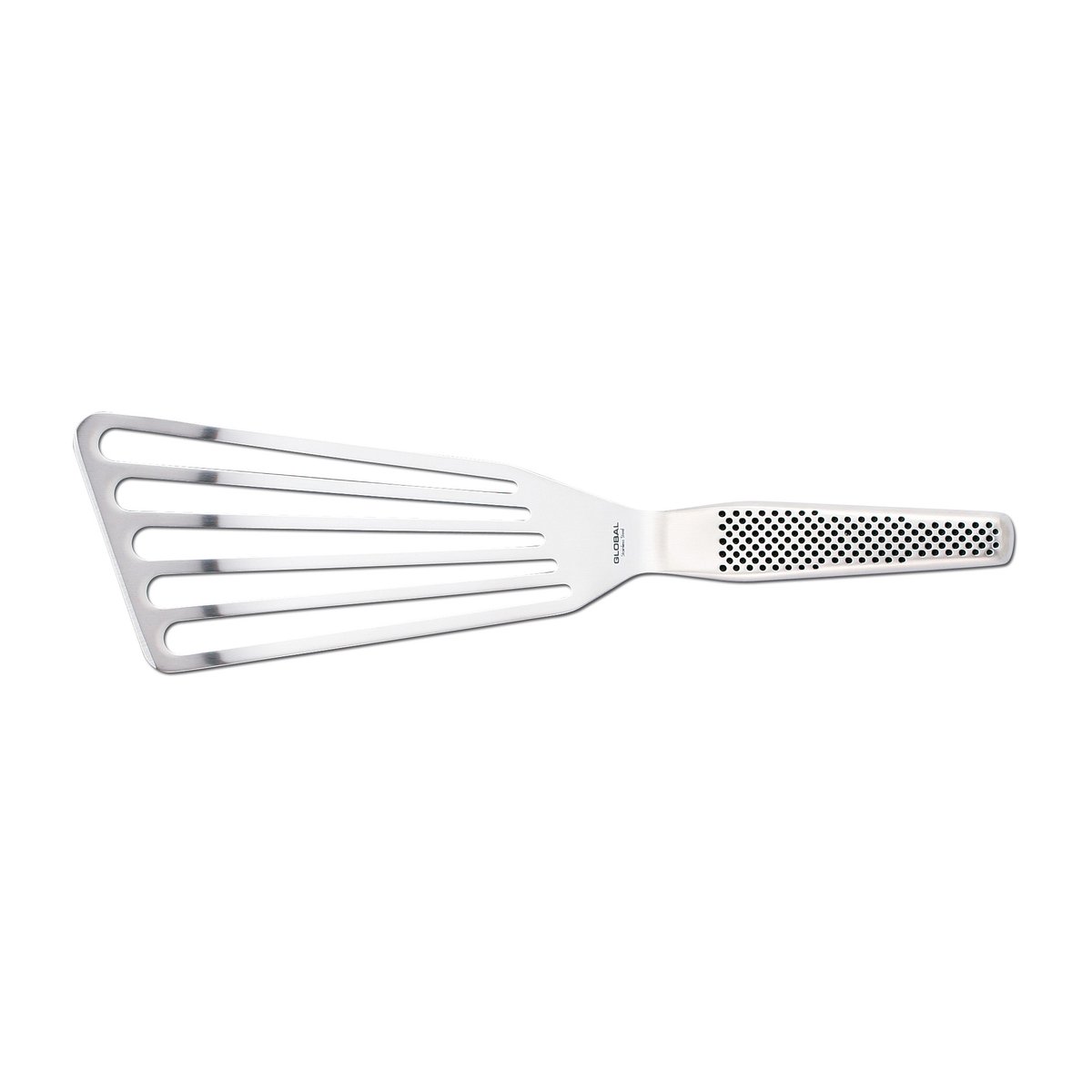 Global GS-27 Stekspade perforerad vinklad 27 cm rostfritt stål