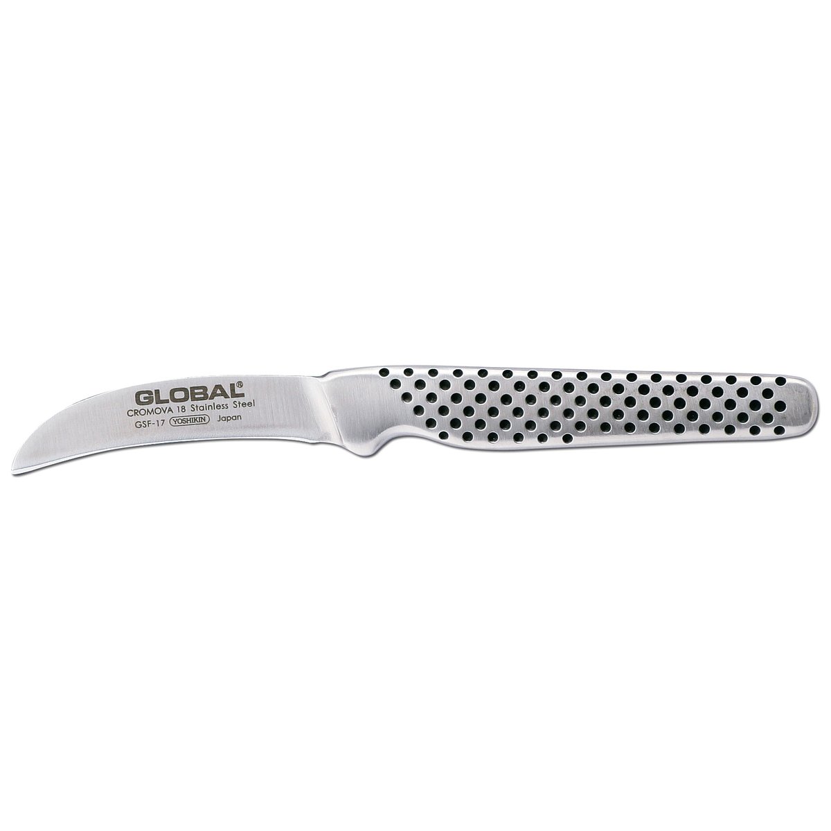 Global GSF-17 tournierkniv 6 cm rostfritt stål | Skandinavisk Design | Skalknivar | Silverfärgad