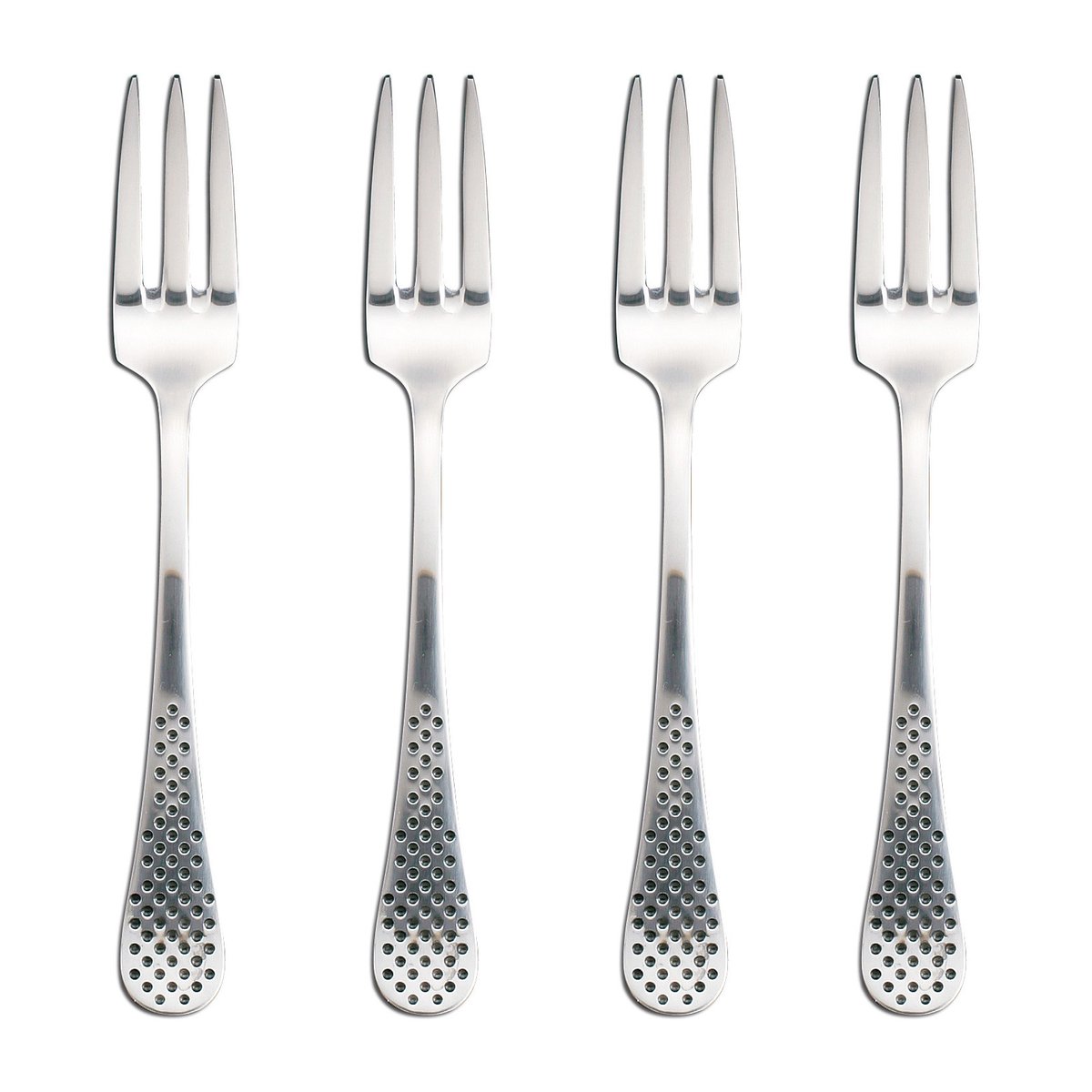 Global GT-002-4 Bordsgaffel 4-pack rostfritt stål | Skandinavisk Design | Matbestick | Grå