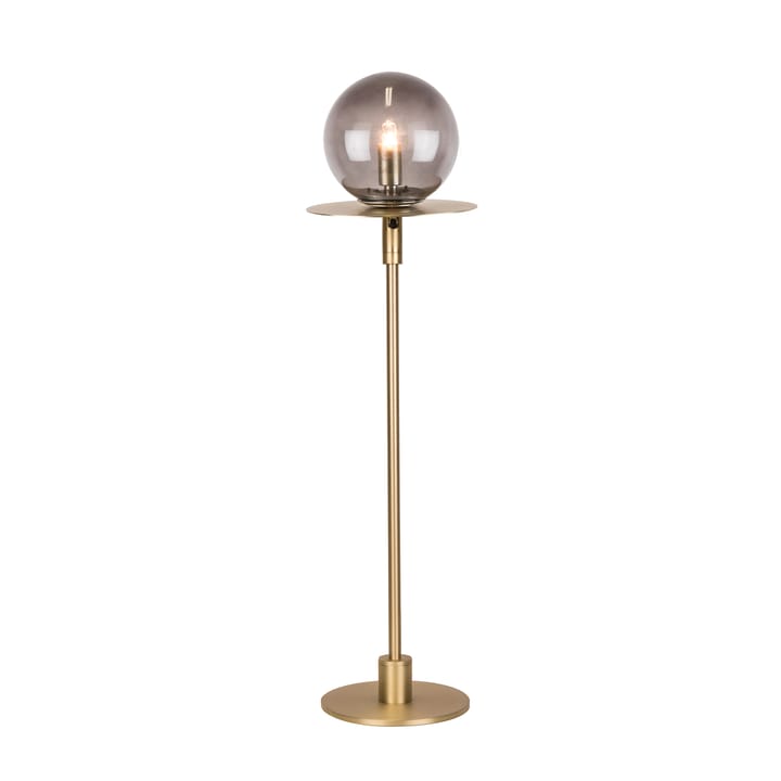 Art deco bordslampa - mässing, rökfärgat glas - Globen Lighting