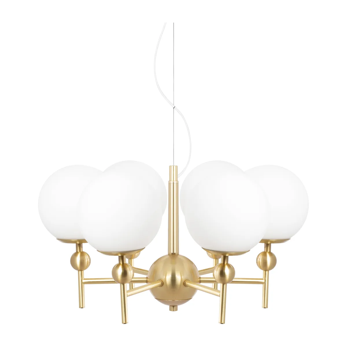 Globen Lighting Astrid pendel Ø50 cm Borstad mässing-vit