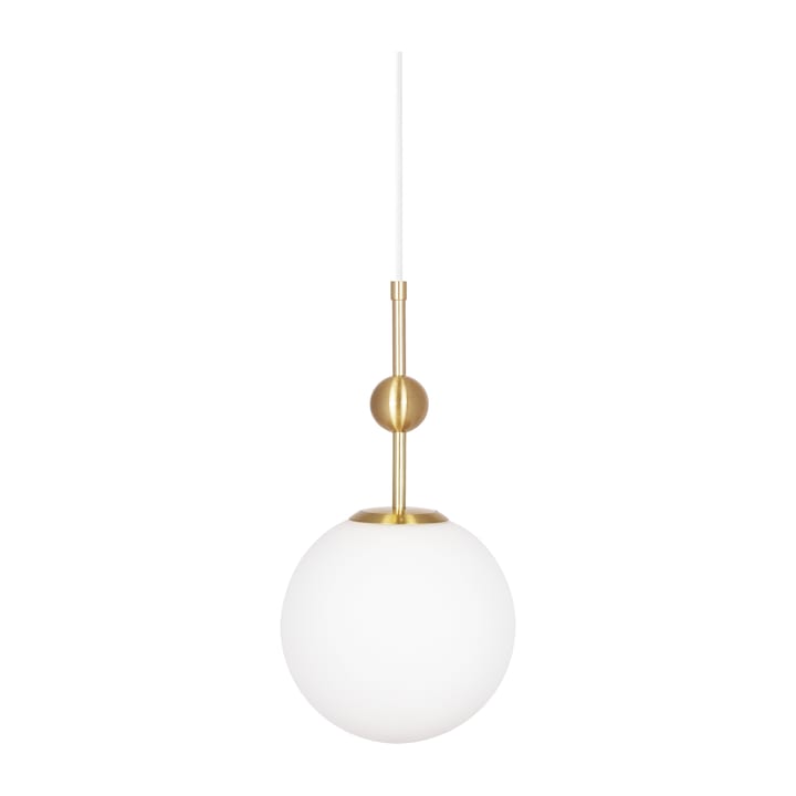 Astrid pendel mini Ø20 cm, Borstad mässing-vit Globen Lighting
