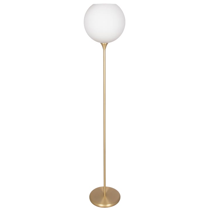 Bowl golvlampa opalglas - Borstad mässing - Globen Lighting