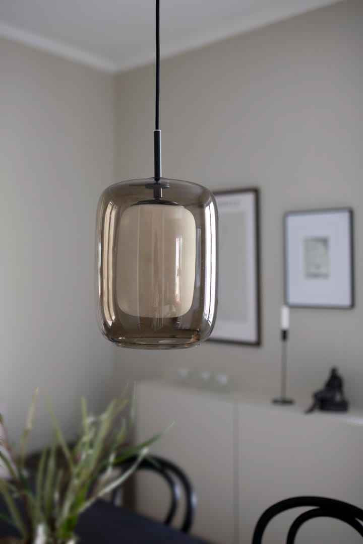 Cuboza pendel Ø20 cm, Brun-vit Globen Lighting