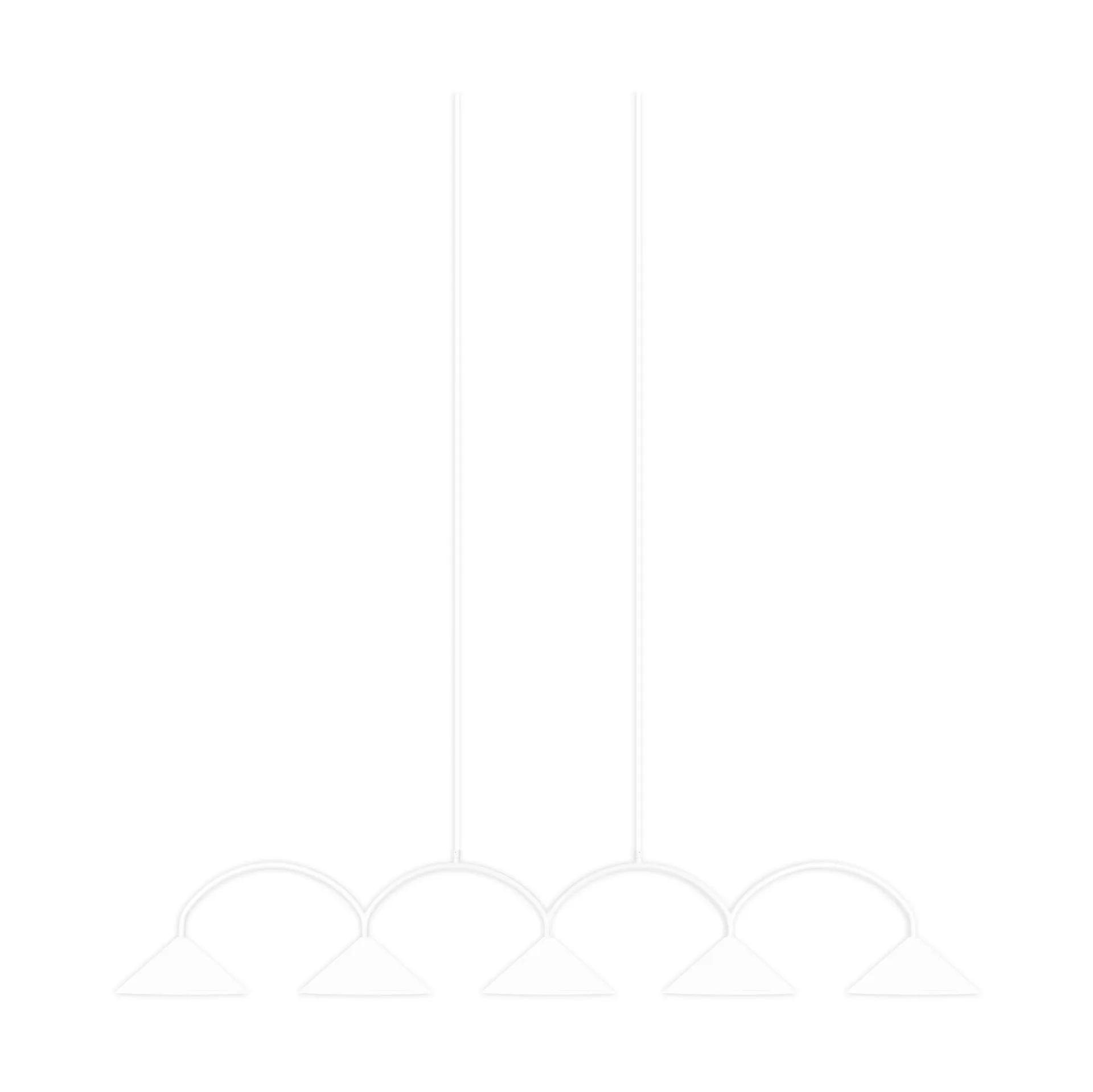 Curve pendel 5, Vit Globen Lighting