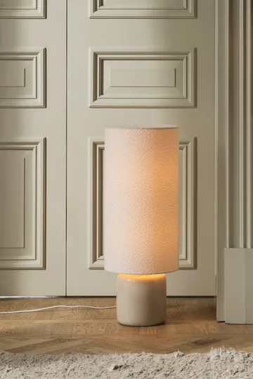 Florian golvlampa - Vit bouclé/beige, Ø30x80 cm - Globen Lighting