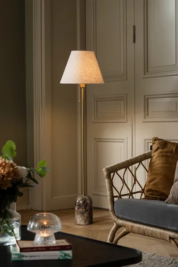 Gino golvlampa - Brun marmor - Globen Lighting