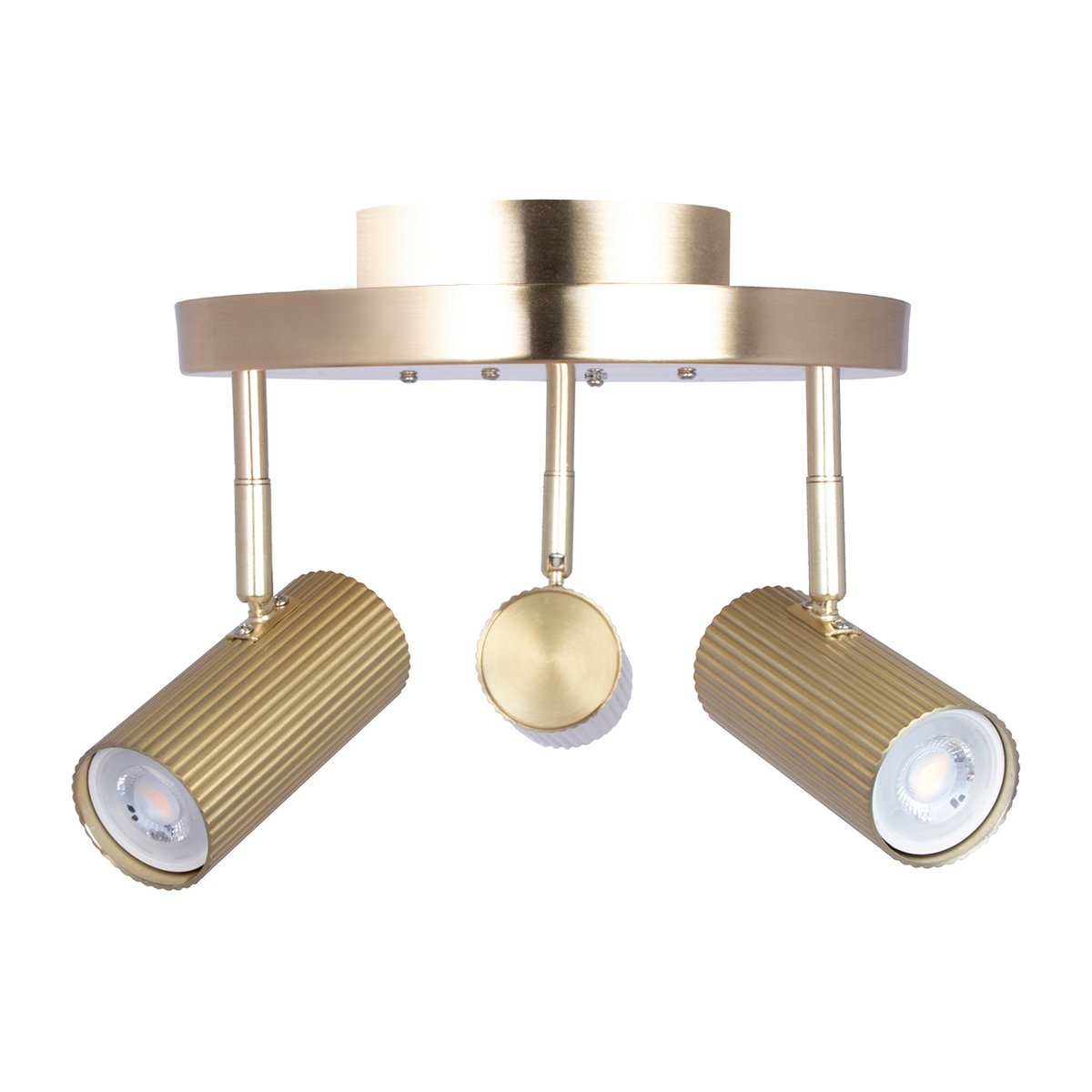 Globen Lighting Hubble 3 plafond Borstad mässing | Skandinavisk Design | Plafonder | Orange