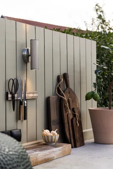 Hubble up/down vägglampa fasadbelysning - Borstad stål - Globen Lighting