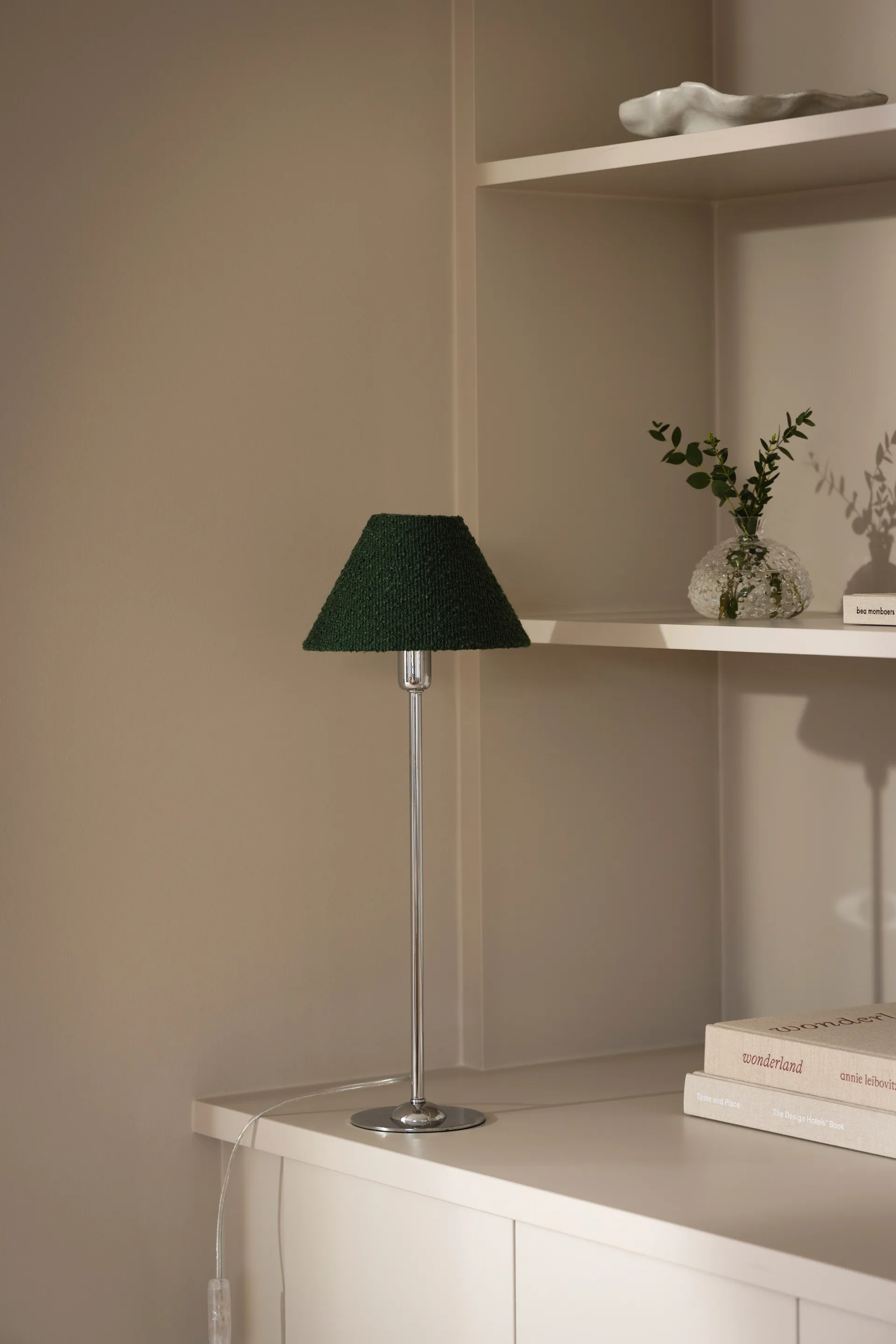 Iris 20 lampskärm, Bouclé mossgrön Globen Lighting