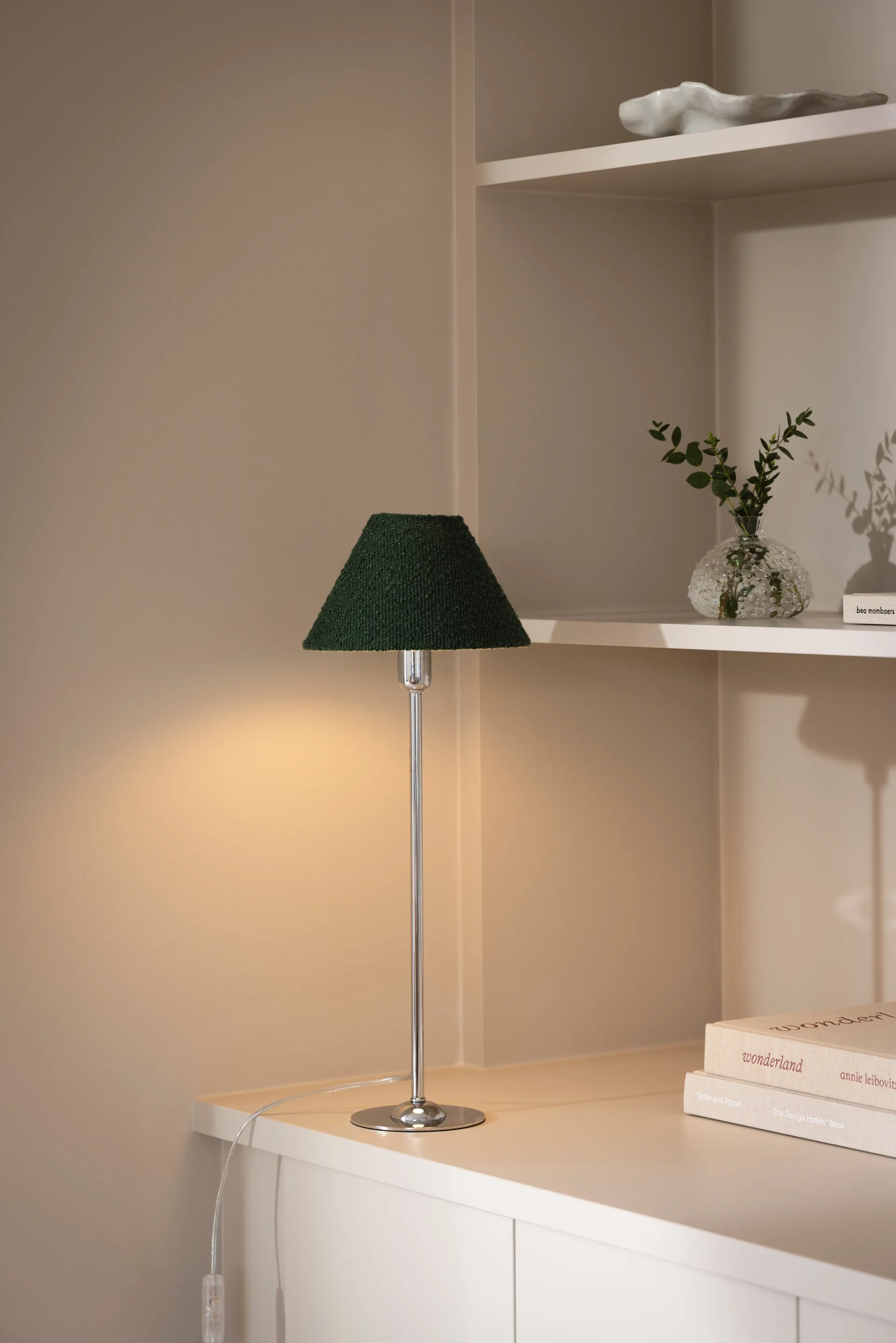 Iris 20 lampskärm, Bouclé mossgrön Globen Lighting