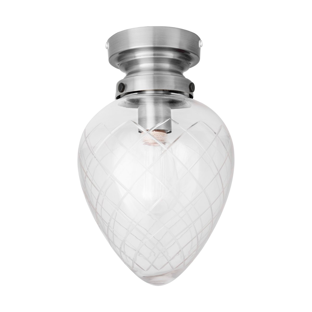 Globen Lighting Juni IP44 plafond Antikstål-klar | Skandinavisk Design | Plafonder | Silverfärgad