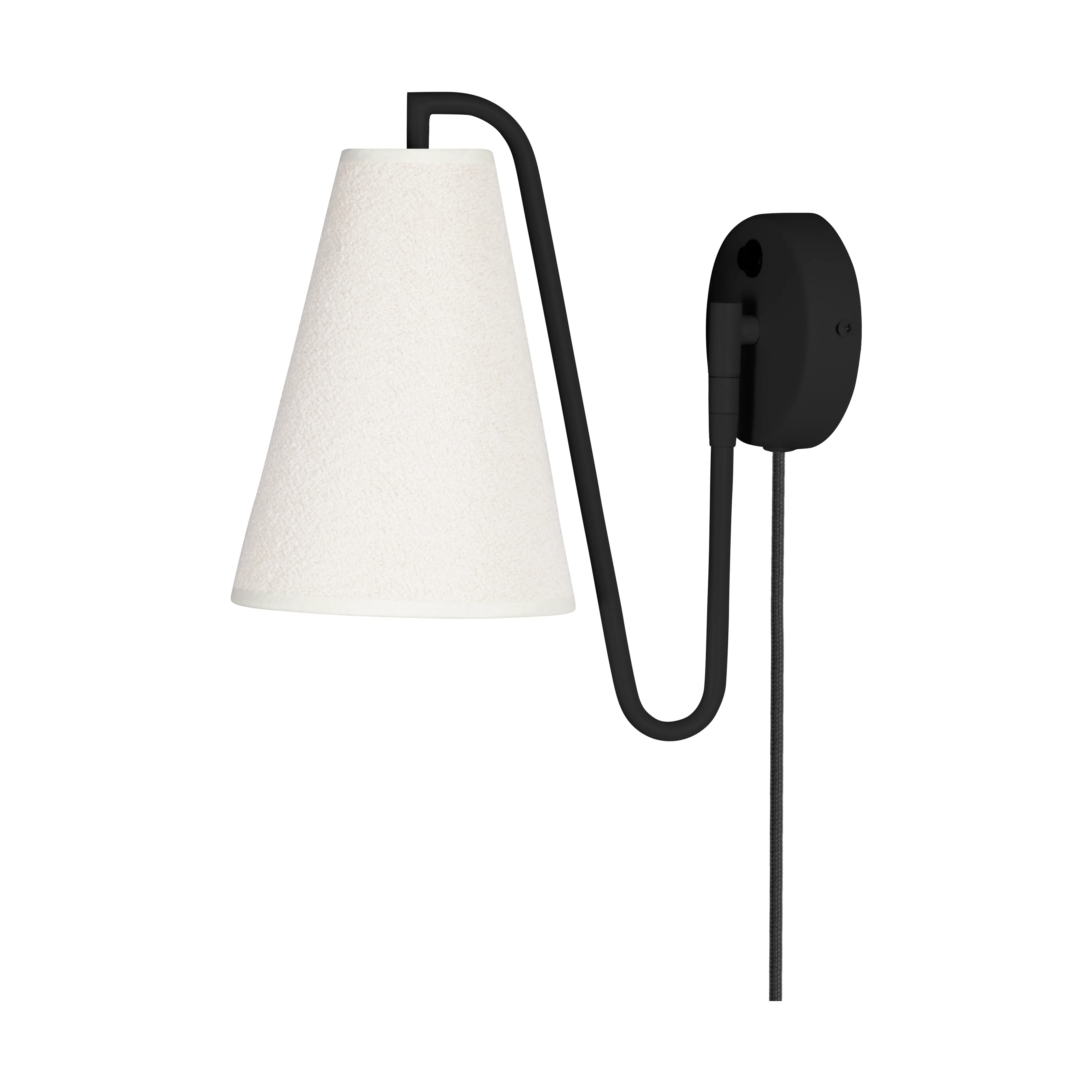 Lou vägglampa, Bouclé vit