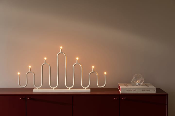 Noel 7 adventsljusstake, Elfenbensvit Globen Lighting