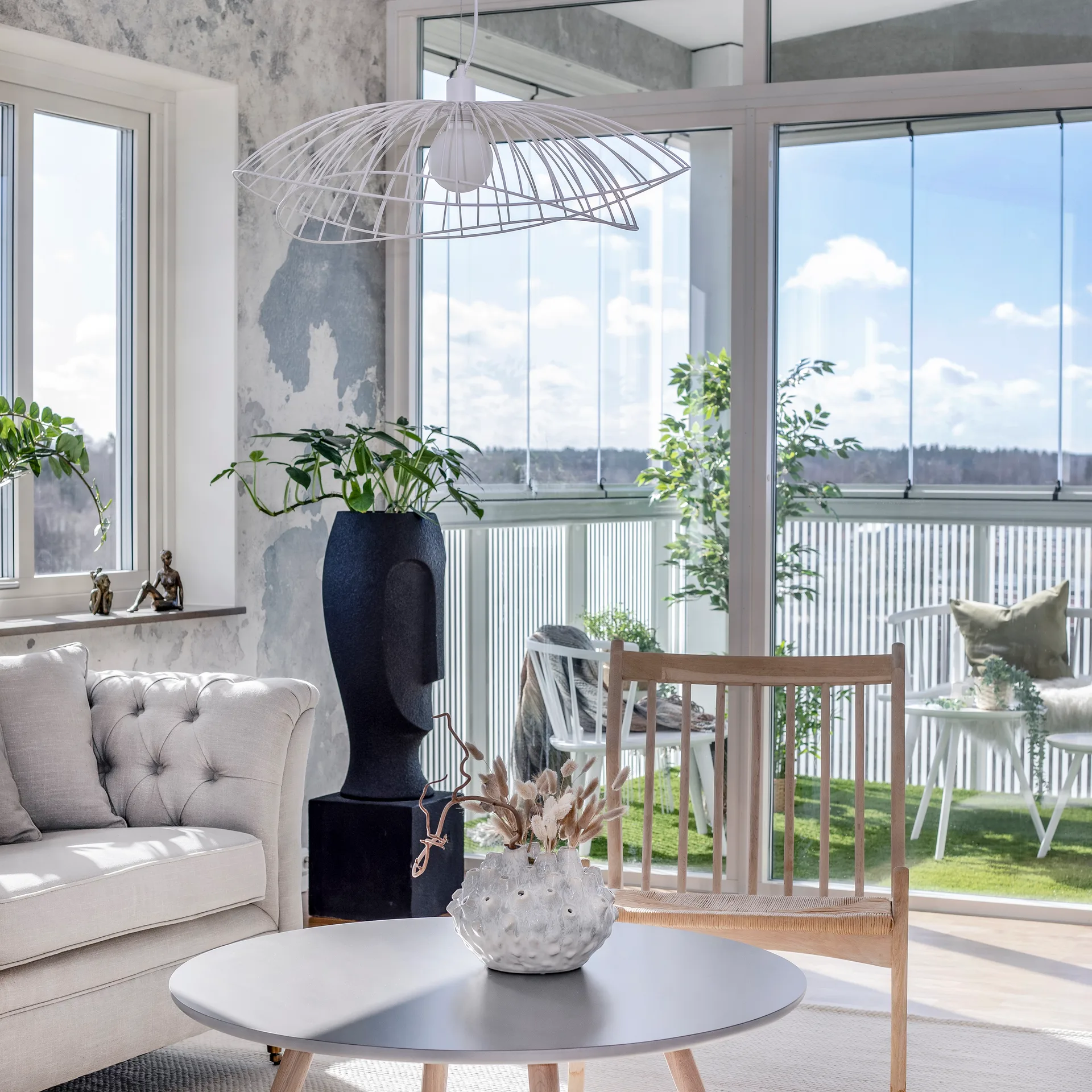 Ray taklampa Ø70 cm, Vit Globen Lighting