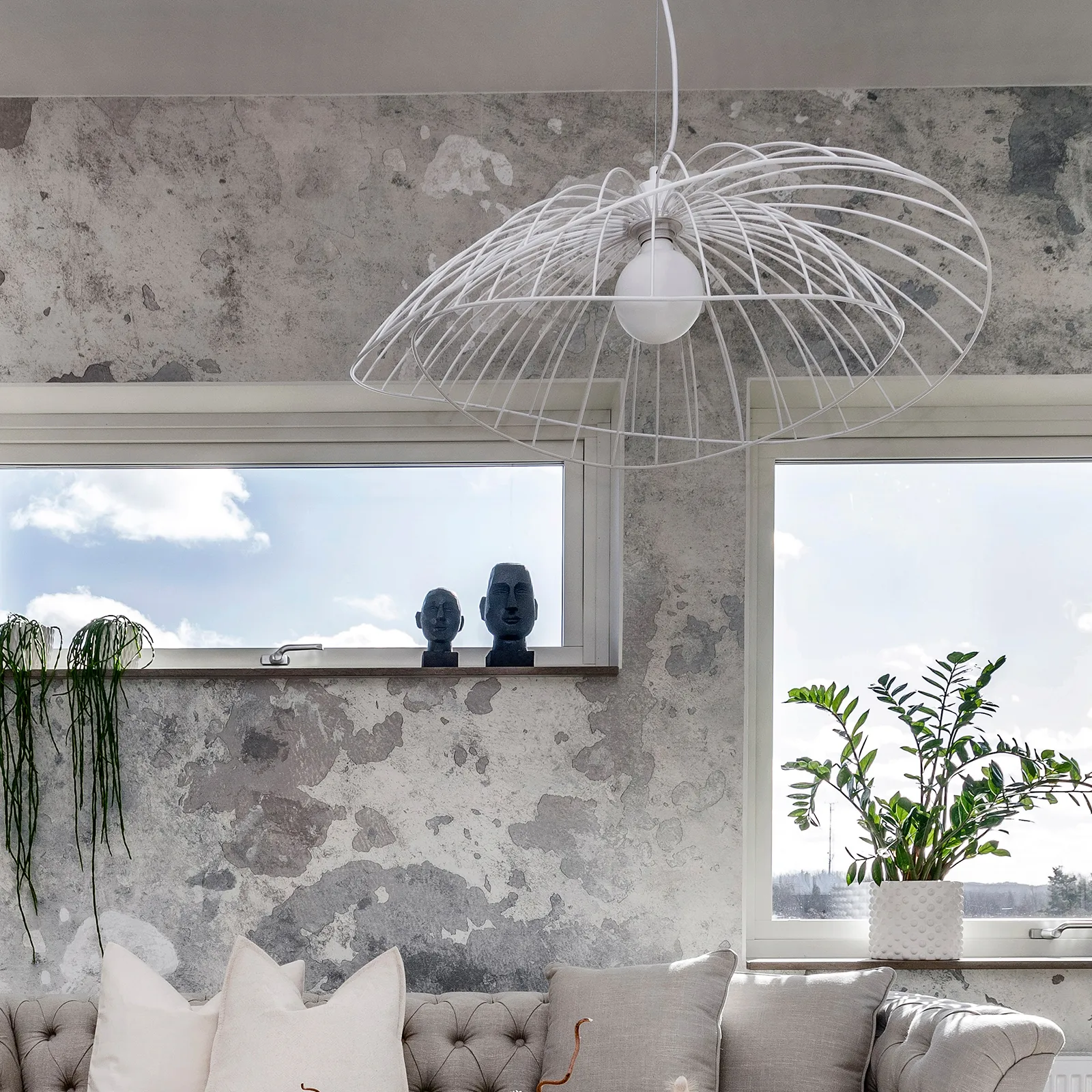 Ray taklampa Ø70 cm, Vit Globen Lighting