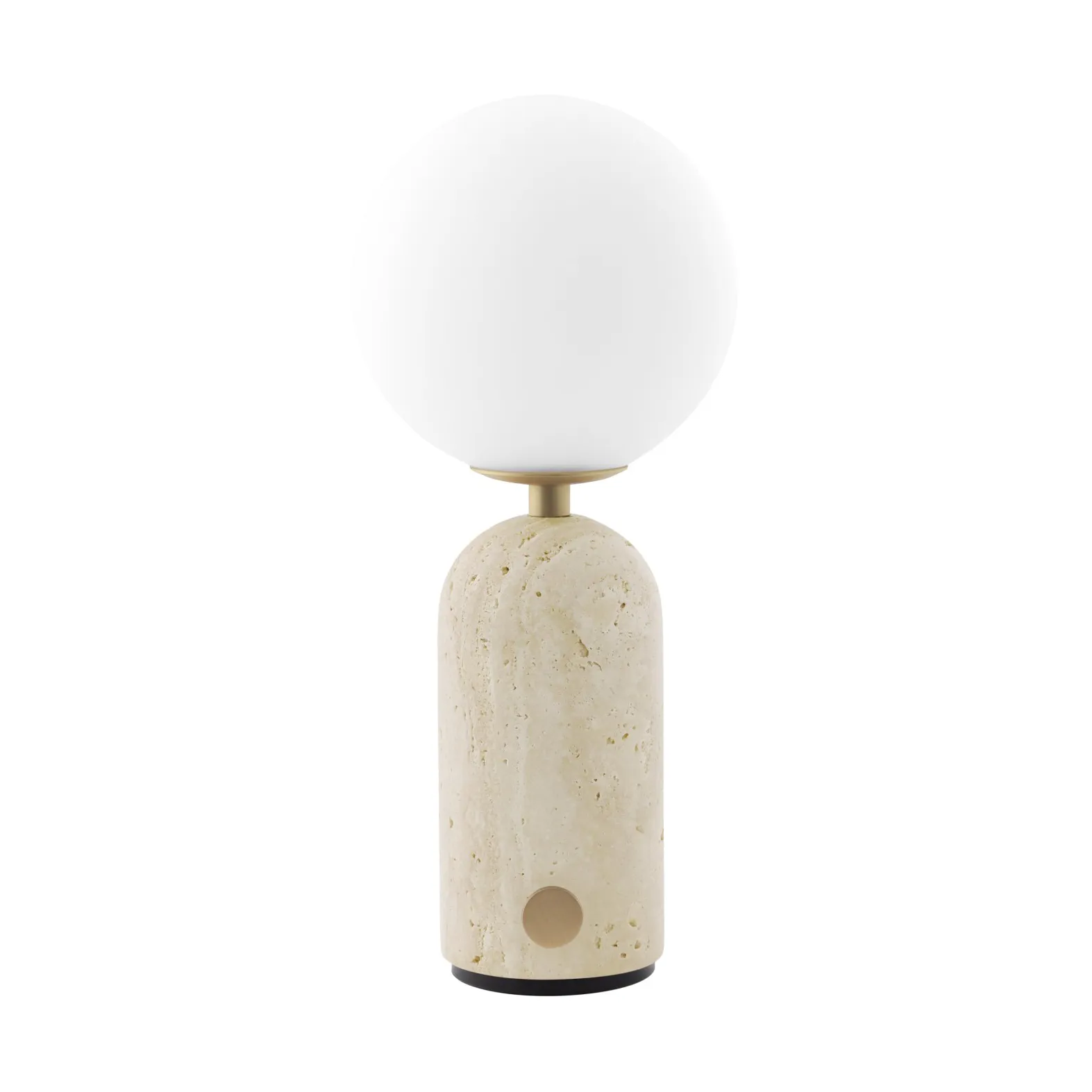 Torrano bordslampa portabel, Beige travertine Globen Lighting