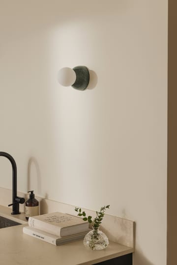 Torrano vägglampa/plafond 13 cm - Mörkgrön marmor - Globen Lighting