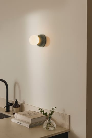 Torrano vägglampa/plafond 13 cm - Mörkgrön marmor - Globen Lighting