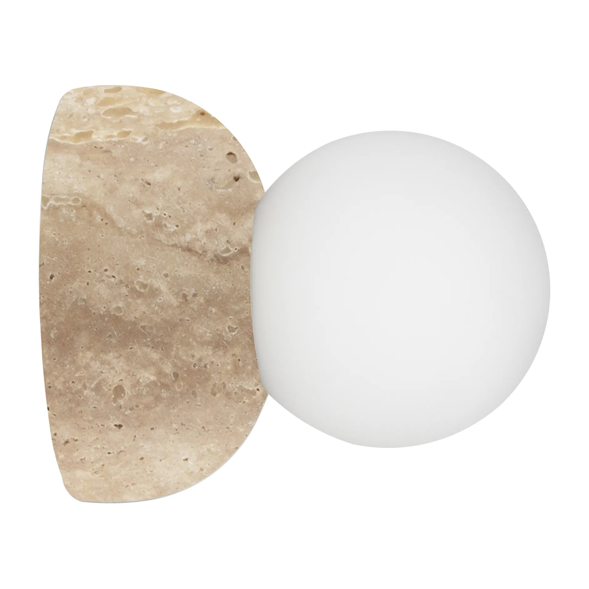 Torrano vägglampa/plafond 13 cm, Travertin