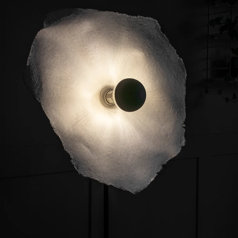 Tropez golvlampa, natur, svart stativ Globen Lighting