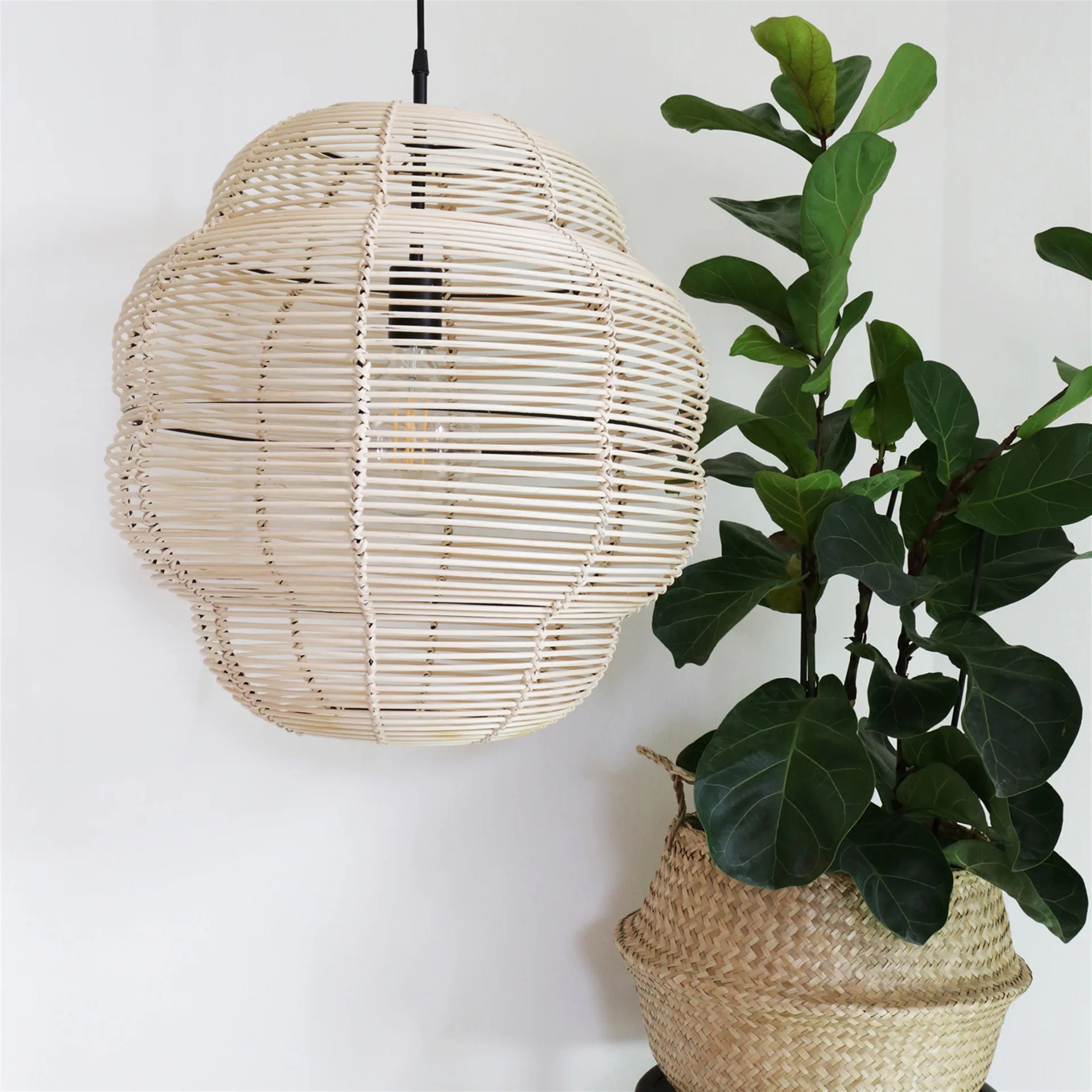 Wagner taklampa, natur Globen Lighting