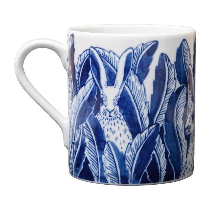 Hares in hiding mugg 35 cl, Blå Götefors Porslin