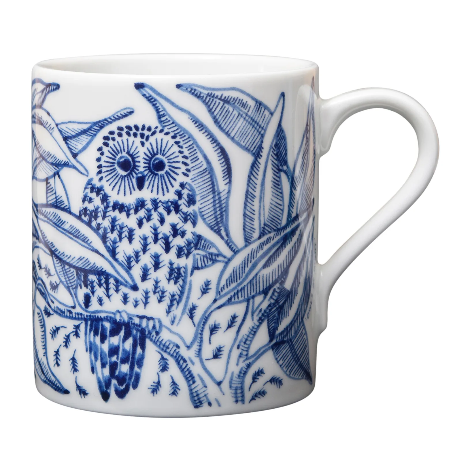 Owls at night mugg 35 cl, Blå Götefors Porslin