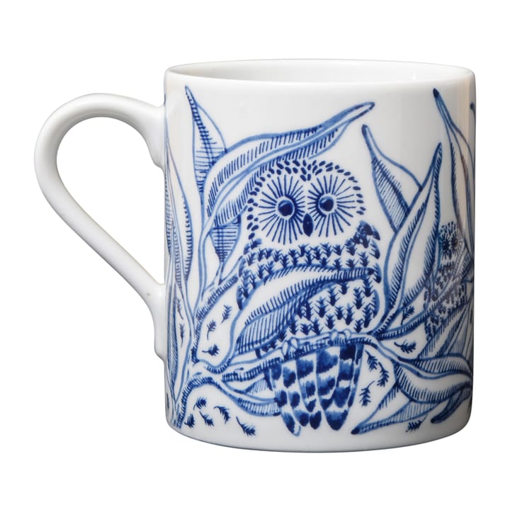 Owls at night mugg 35 cl, Blå Götefors Porslin