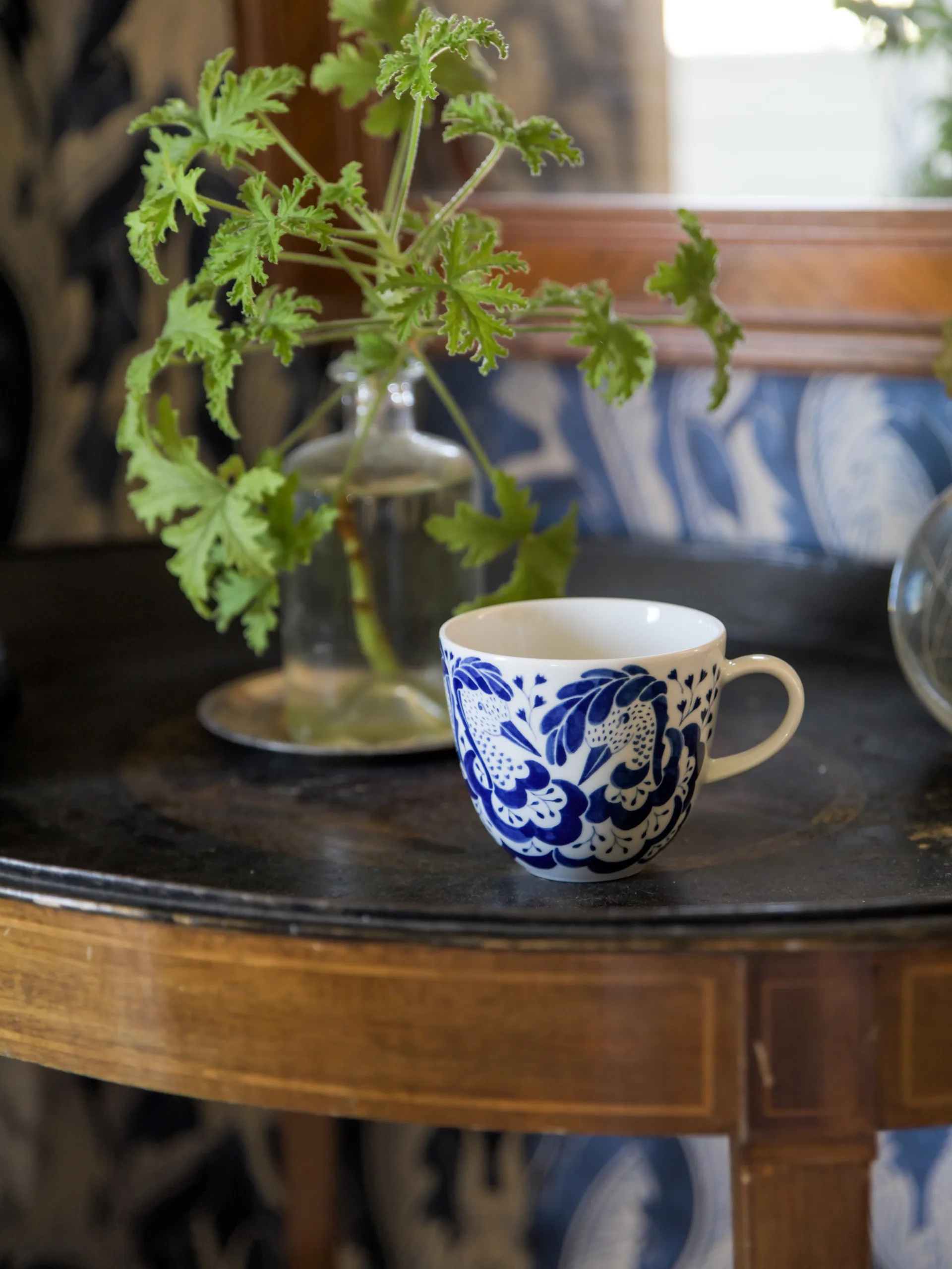 Selma jubileum mugg 41 cl, Blå Götefors Porslin