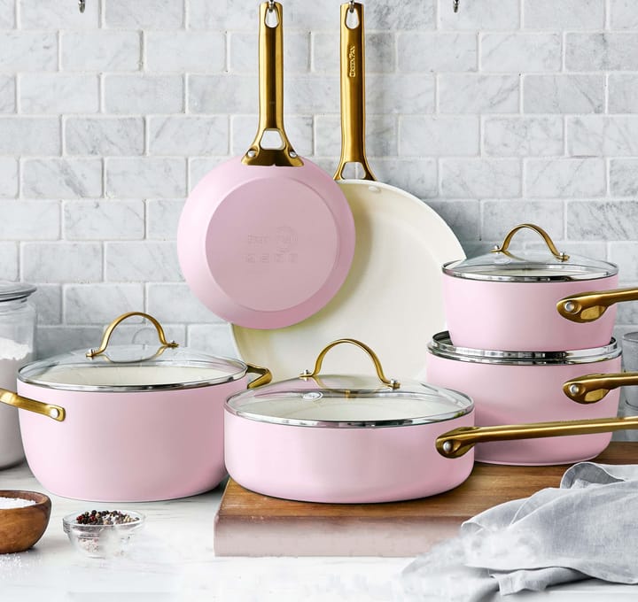 Padova stekpanneset 20 + 26 cm, Blush pink GreenPan