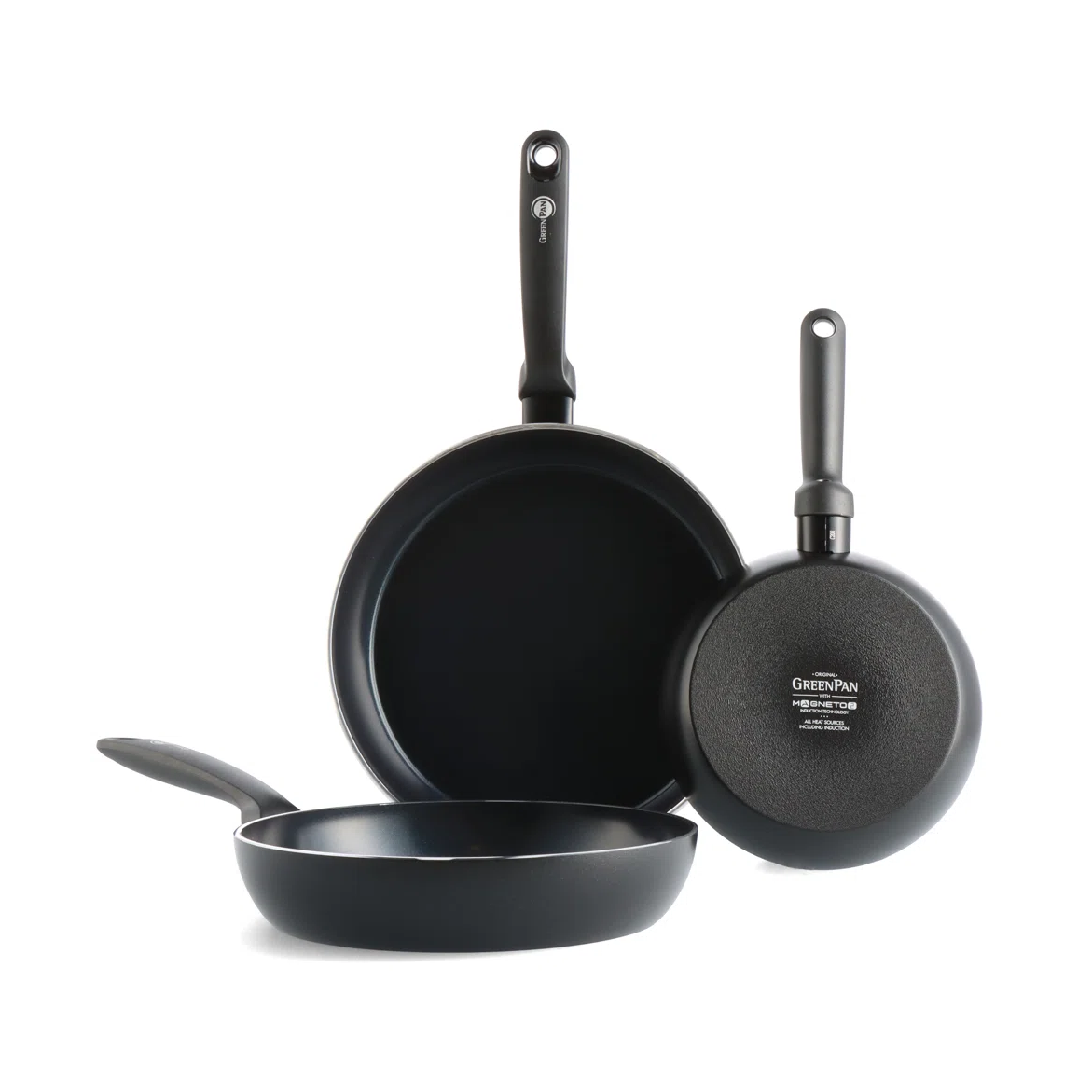 GreenPan Torino stekpanneset 3 delar | Skandinavisk Design | Stekpannor | Svart