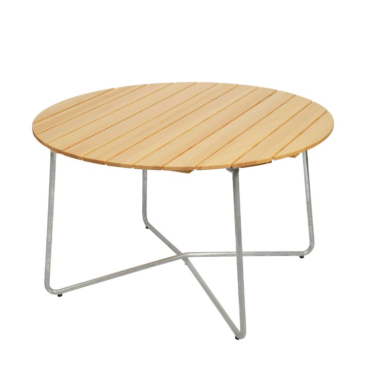 9A matbord, Oljad furu Ø120 cm Grythyttan Stålmöbler