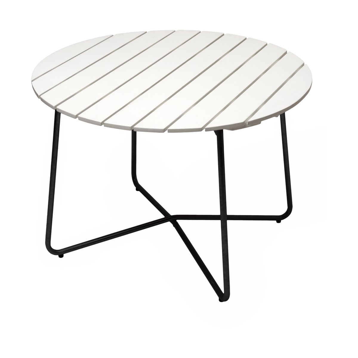 Grythyttan Stålmöbler 9A matbord Vitlackerad ek-svart, 100 cm