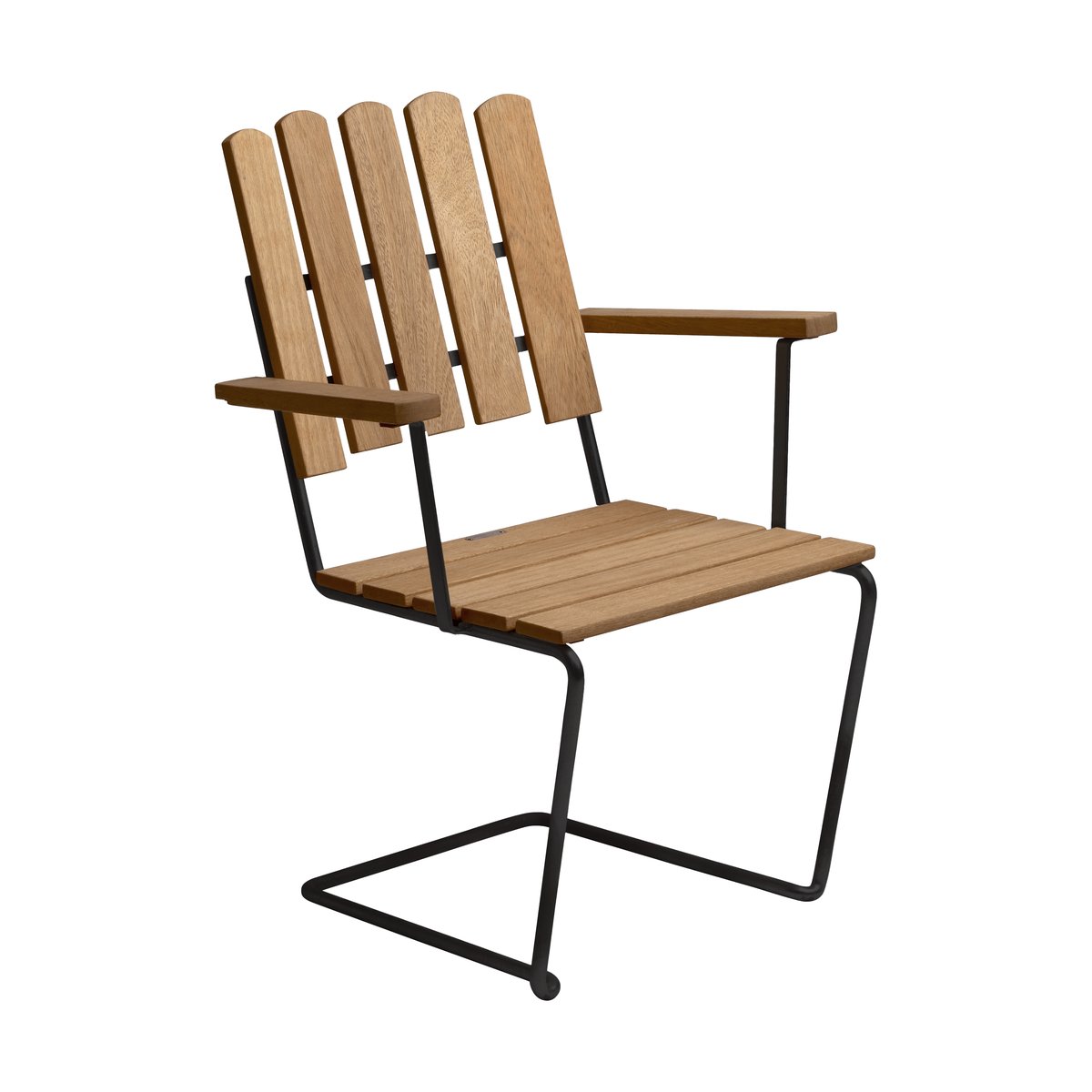 Grythyttan Stålmöbler A2 fåtölj Oljad ek-svart | Skandinavisk Design | Trädgårdsstolar | Beige
