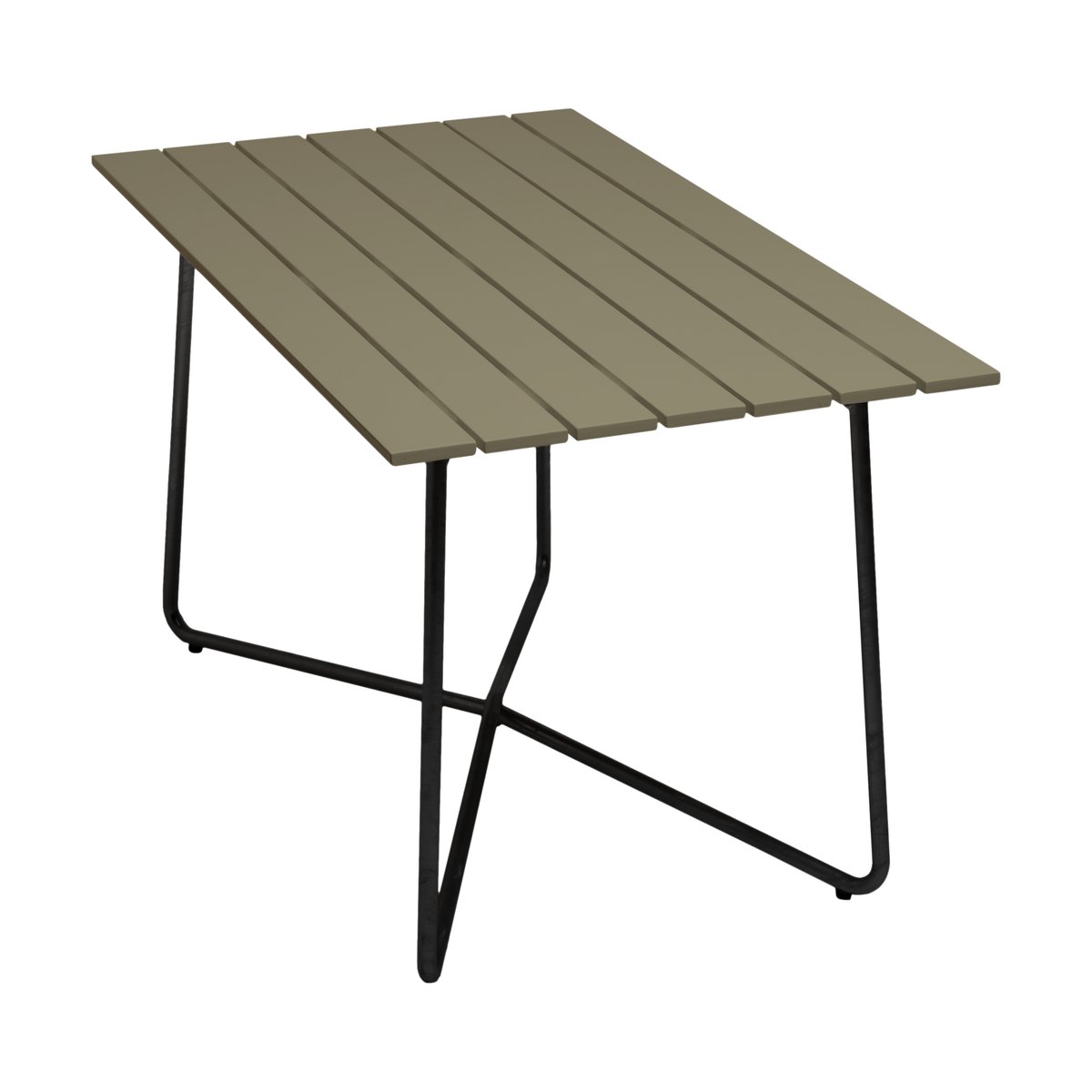 Grythyttan Stålmöbler B25A bord Ljusgrön ek-svart | Skandinavisk Design | Trädgårdsbord | Grön