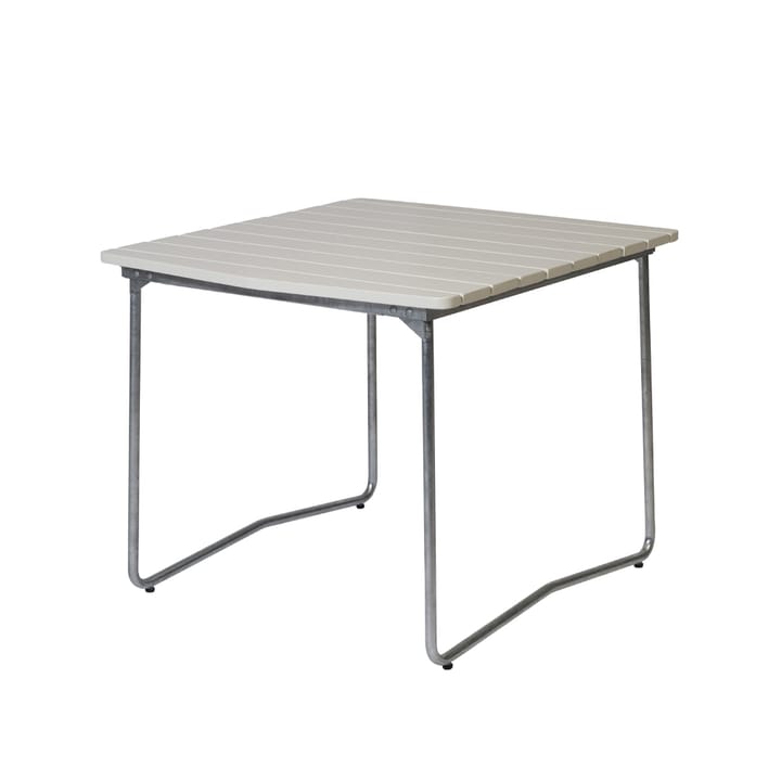 B31 84 matbord - Vit lack ek-varmförzinkat stativ - Grythyttan Stålmöbler