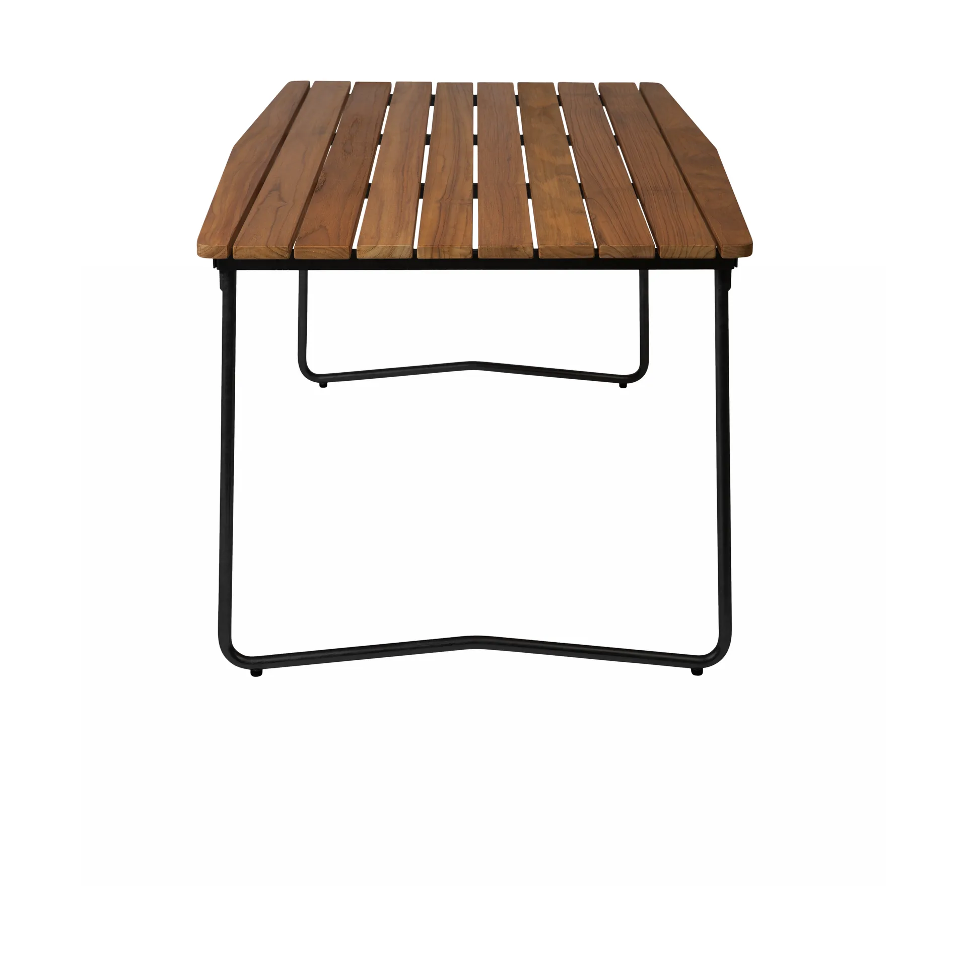 B31 matbord, 170x92 cm, Obehandlad teak-svart Grythyttan Stålmöbler