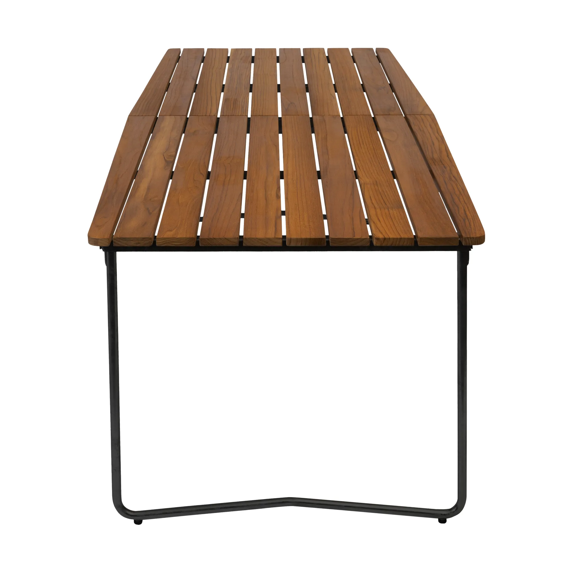 B31 matbord, 230x92 cm, Obehandlad teak-svart Grythyttan Stålmöbler
