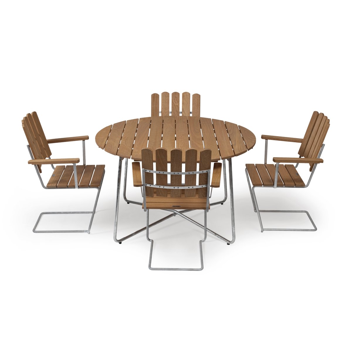 Grythyttan Stålmöbler Grythyttan matgrupp 120 cm - teak