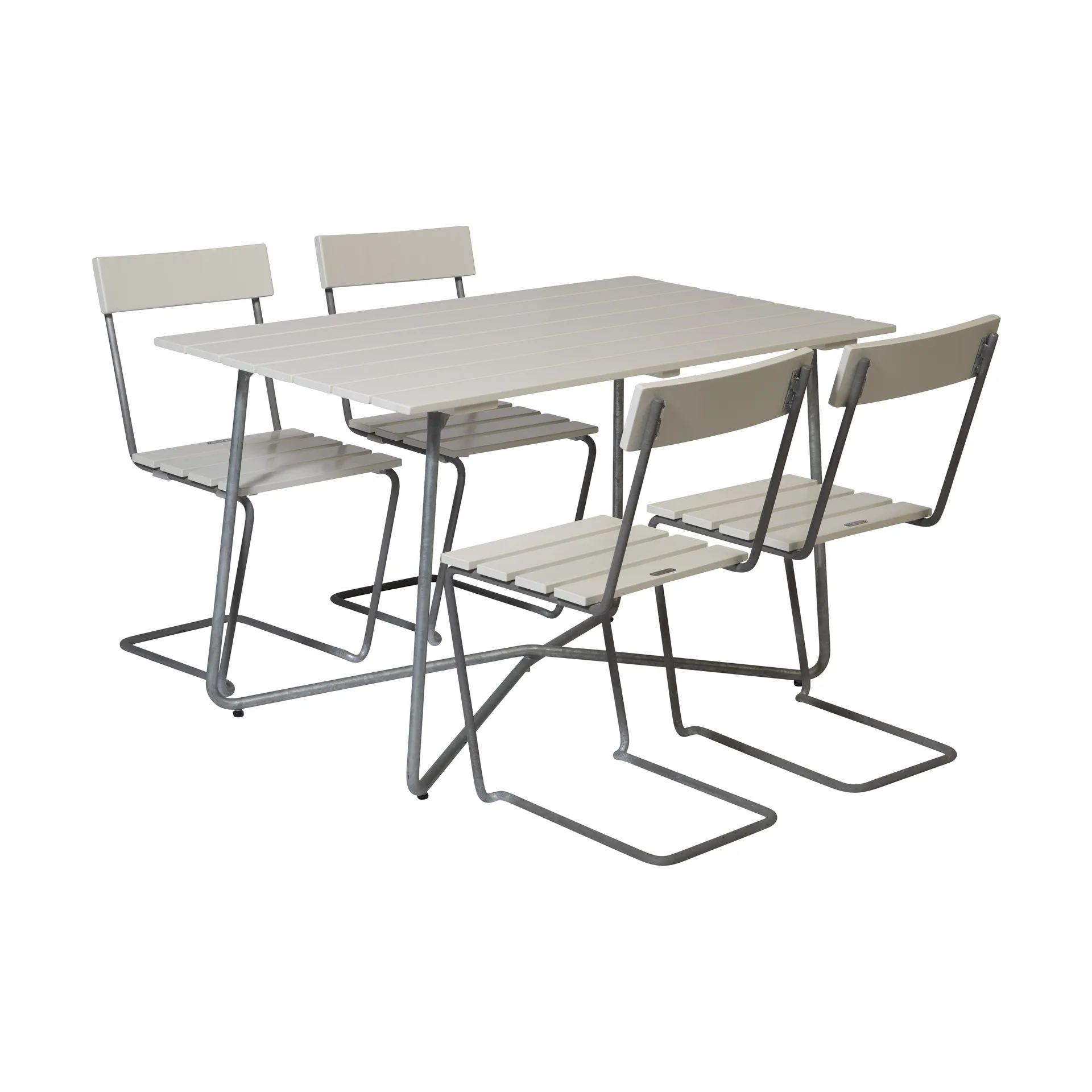 Grythyttan matgrupp B25A + 4st Stol 1 vitlackad ek,  Grythyttan Stålmöbler