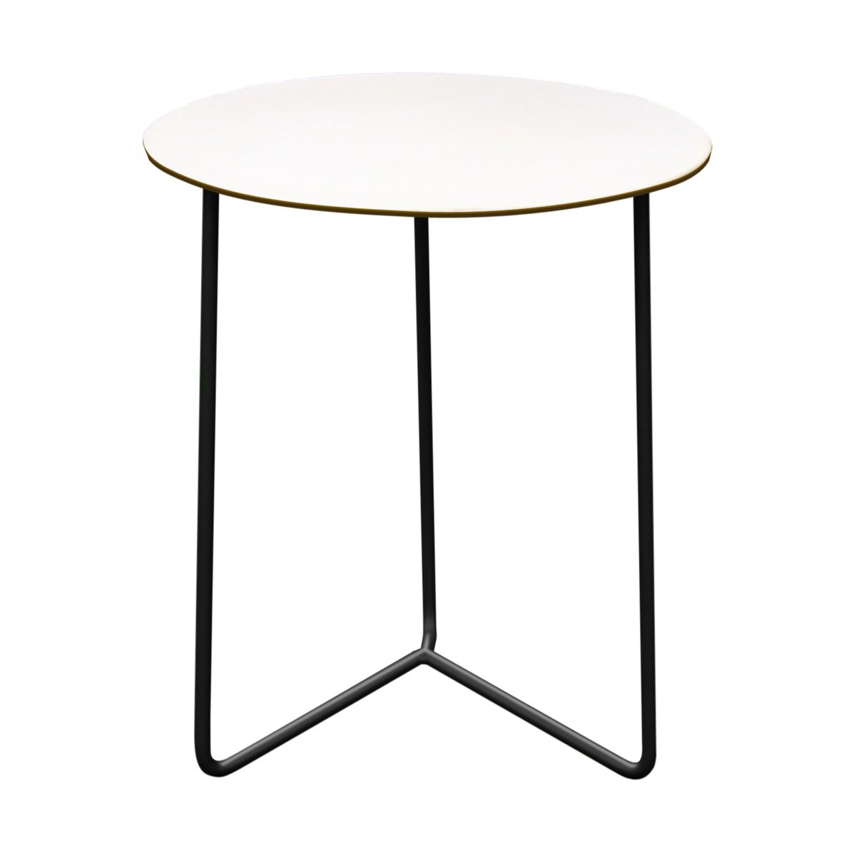 Grythyttan Stålmöbler High Tech bord 60 cm Vit kompakt laminat-svart