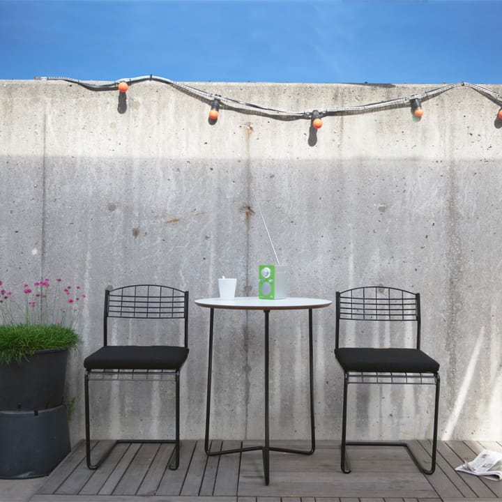 High Tech bord ø60 cm - Vit-svart stativ - Grythyttan Stålmöbler