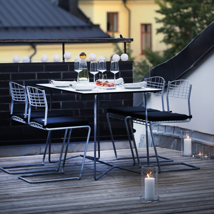 High Tech bord rektangulärt - Vit-svart stativ - Grythyttan Stålmöbler