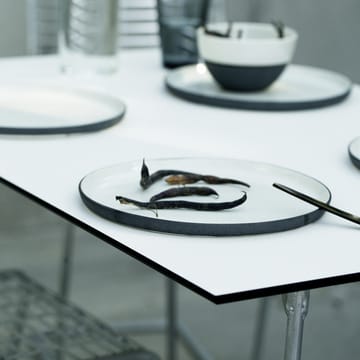 High Tech bord rektangulärt - Vit-svart stativ - Grythyttan Stålmöbler