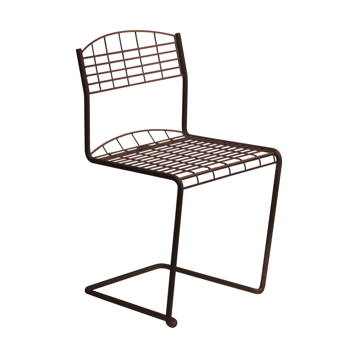 Grythyttan Stålmöbler High Tech stol Chestnut | Skandinavisk Design | Trädgårdsstolar | Brun