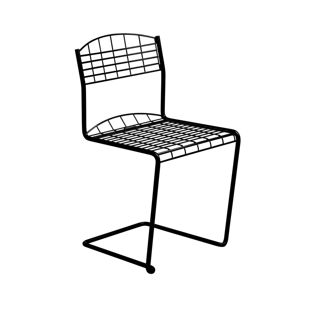 Grythyttan Stålmöbler High Tech stol Svart | Skandinavisk Design | Trädgårdsstolar | Svart
