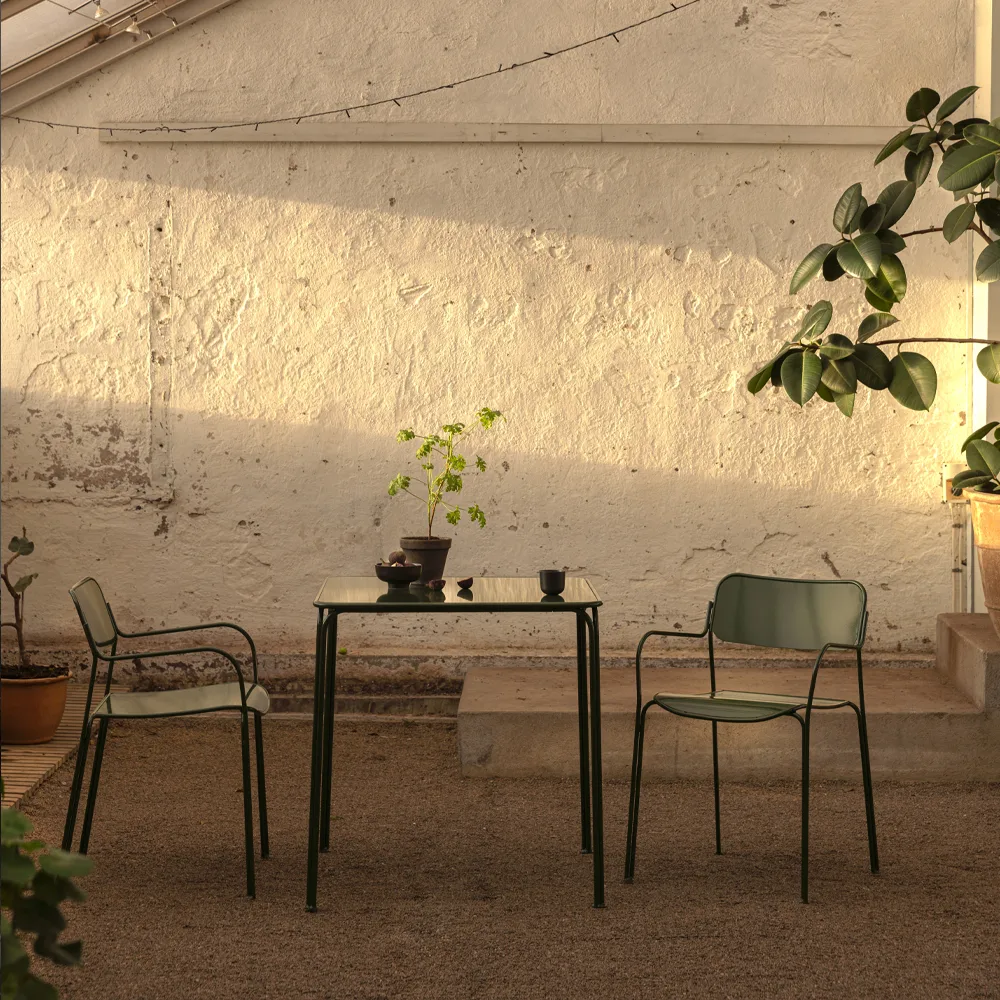 Libelle karmstol, Grön Grythyttan Stålmöbler