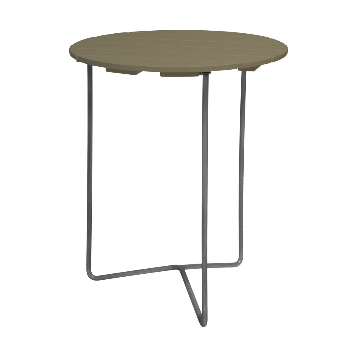 Grythyttan Stålmöbler Table 6B bord 60 cm Ljusgrön ek-varmförzinkat stativ