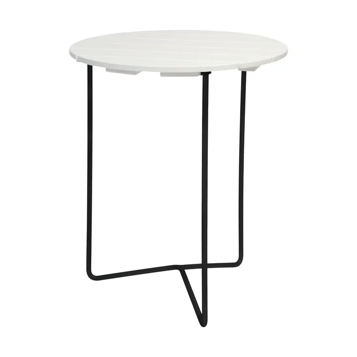 Table 6B bord - Vitoljad ek-svart, Ø60 cm - Grythyttan Stålmöbler